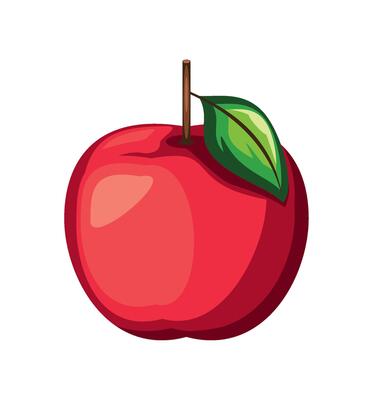 apple fresh fruit icon isolated