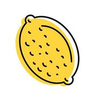 lemon fresh fruit icon isolated vector