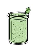 matcha tea cold beverage icon isolated illustration vector