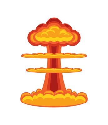 explosion effect clouds icon isolated