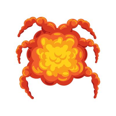 explosion effect shiny icon isolated