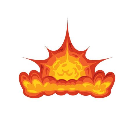 explosion effect fire icon isolated
