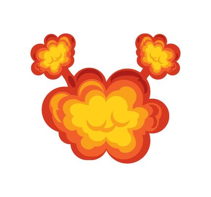 explosion effect icon isolated illustration
