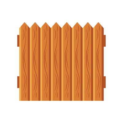 garden wooden fence natural icon isolated