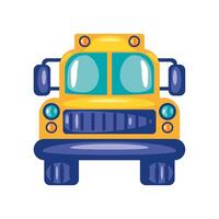 students bus school travel icon isolated vector