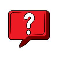 speech bubble with interrogation sign design icon vector