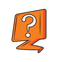 speech bubble with interrogation sign talking isolated icon vector