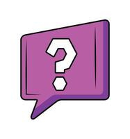 speech bubble with interrogation sign dialog isolated icon vector