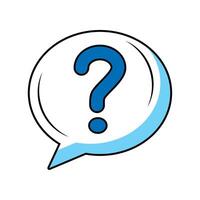 speech bubble with interrogation sign discussion isolated icon vector