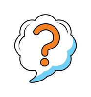speech bubble with interrogation sign problem icon vector