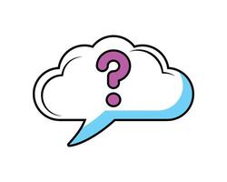 speech bubble with interrogation sign cloud speech icon vector