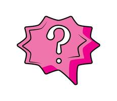speech bubble with interrogation sign think icon vector
