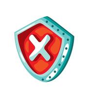 game item shield isolated icon vector