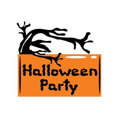 halloween party scary tree illustration isolated