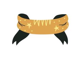 golden ribbon decoration illustration isolated vector