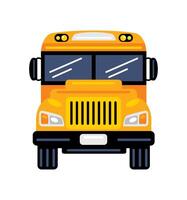 school bus front view isolated vector
