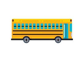 school bus side view isolated vector
