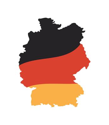 germany map and flag illustration isolated