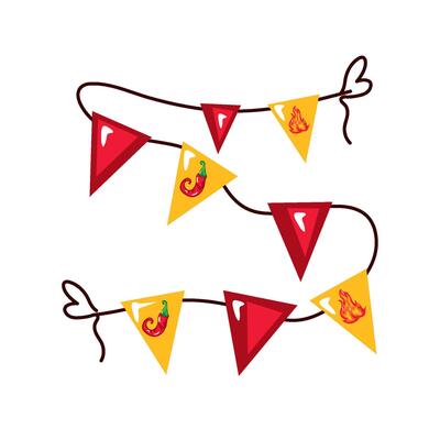 international hot and spicy food day party isolated