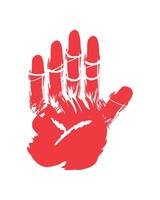 red hand day design illustration isolated vector