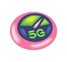 5G speed connection illustration design vector