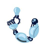 advanced robotics arm illustration design vector