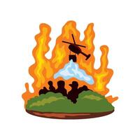 forest fires emergency illustration design vector