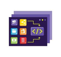 fediverse mobile app illustration vector