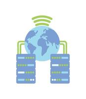 internet day server illustration design vector