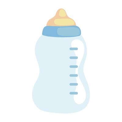 feeding bottle icon isolated