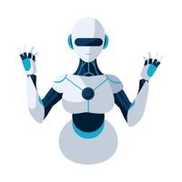 AI technology robot machine icon isolated vector