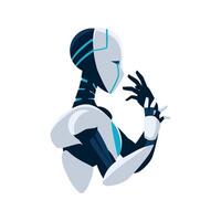 AI technology robot side view icon isolated vector