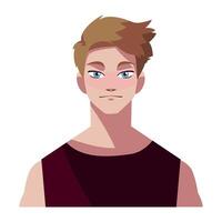 blond man character icon isolated vector