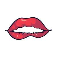 mouth pop art isolated icon icon isolated vector