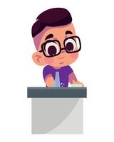 kid washing hands hygiene routine isolated icon vector