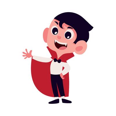 halloween disguised dracula illustration isolated