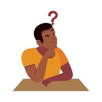 man thinking expression illustration isolated vector