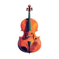 Classical string instrument cello icon isolated vector