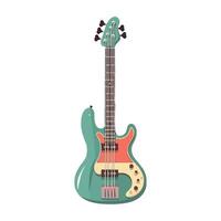 Electric guitar rocks the stage icon isolated vector