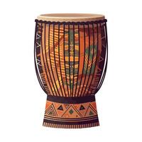 African ancient djembe, celebrating tradition icon isolated vector