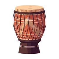 sketch of ancient Djembe drum icon isolated vector