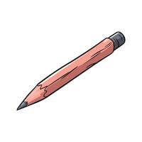 Sharp pencil sketch on white background icon isolated vector