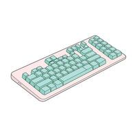 Modern icon computer keyboard isolated vector