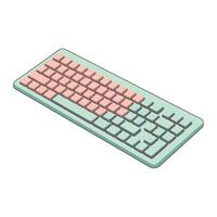 Pushing buttons on modern computer keyboard icon vector
