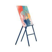 painting abstract ideas on canvas easel icon isolated vector