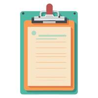 Checklist on clipboard, symbol of business success icon isolated vector