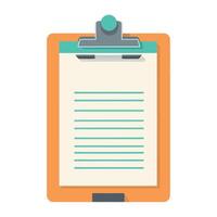 Flat icon design for business checklist icon isolated vector