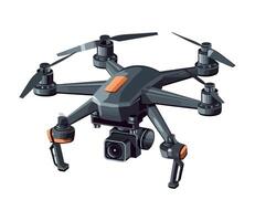 Futuristic drone, isolated icon design vector