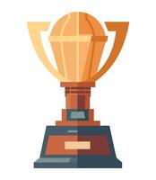 First place trophy, symbol of success and achievement icon isolated vector
