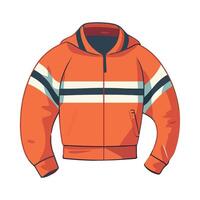 Men sport jacket, striped design, warm wool icon isolated vector
